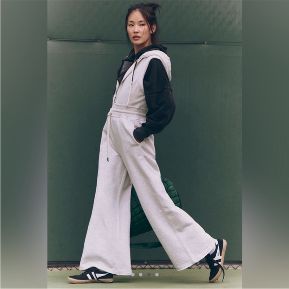 Free People Pants - Free People Cream Hooded Jumpsuit